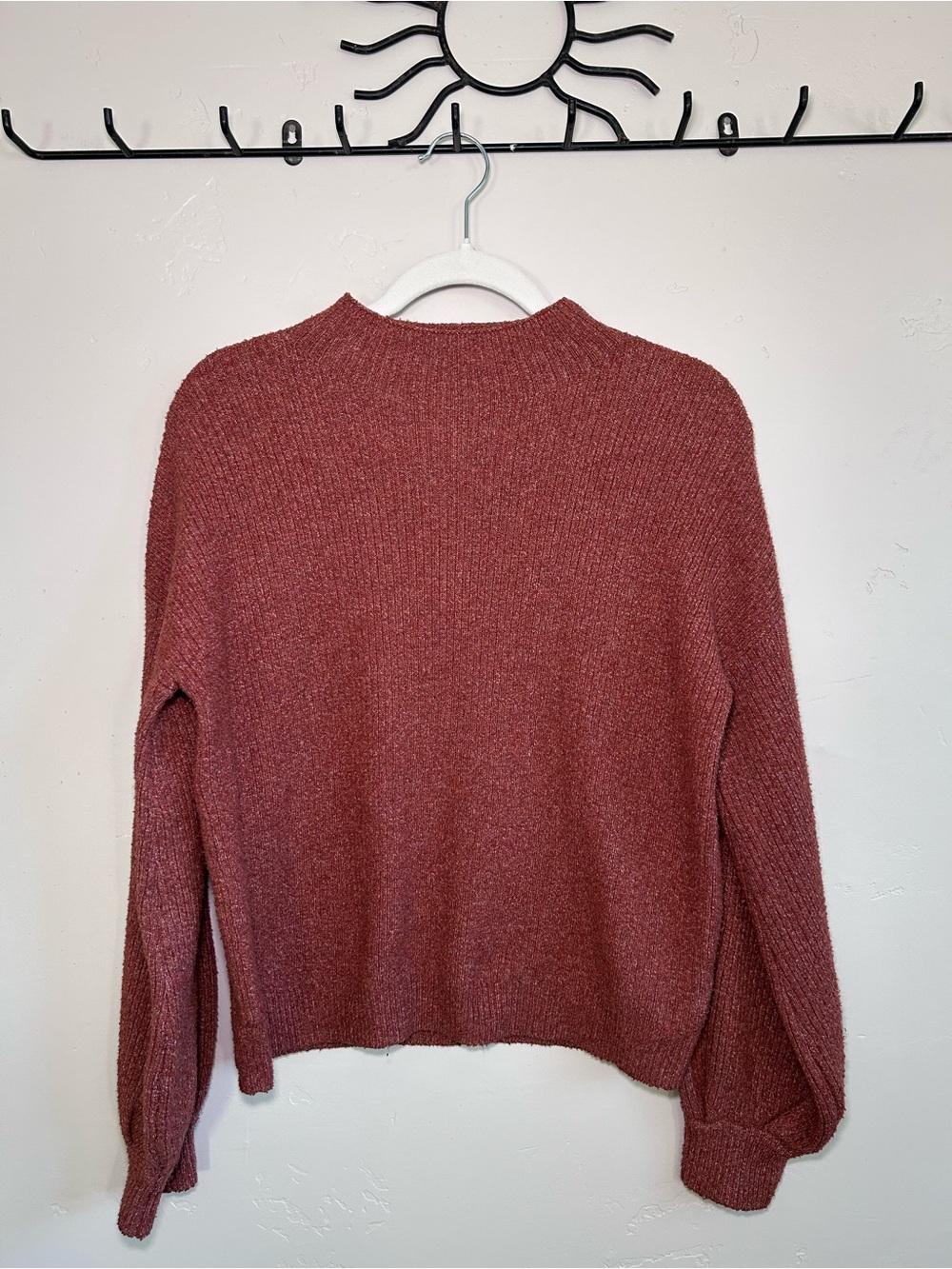 Women's Crewneck Sweater in Terracotta Brown
